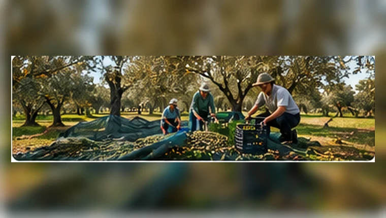Ayvalık Zeytin Hasat Festivali döneminde zeytin hasadı