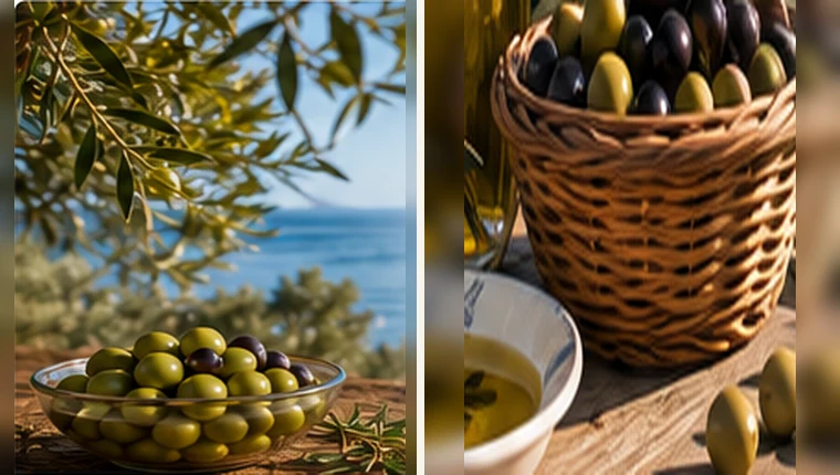 Zeytin kalibresi için farklı büyüklüklerde sofralık zeytin karşılaştırması