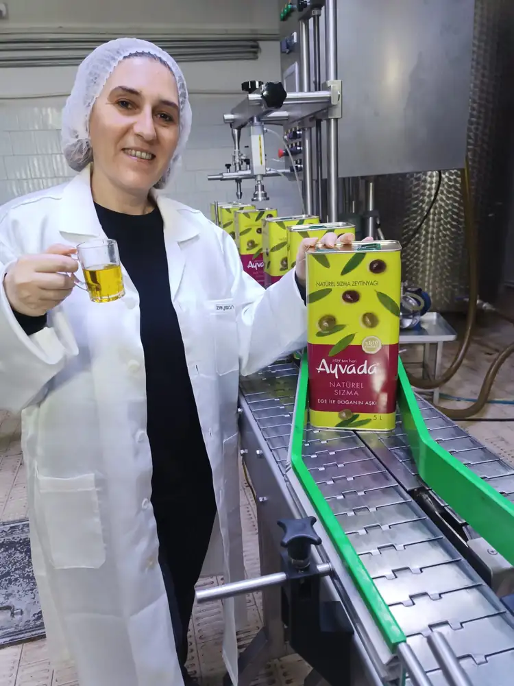 Ayvada dolum hattında zeytinyağı üretim sertifikaları ve kalite kontrol uygulaması