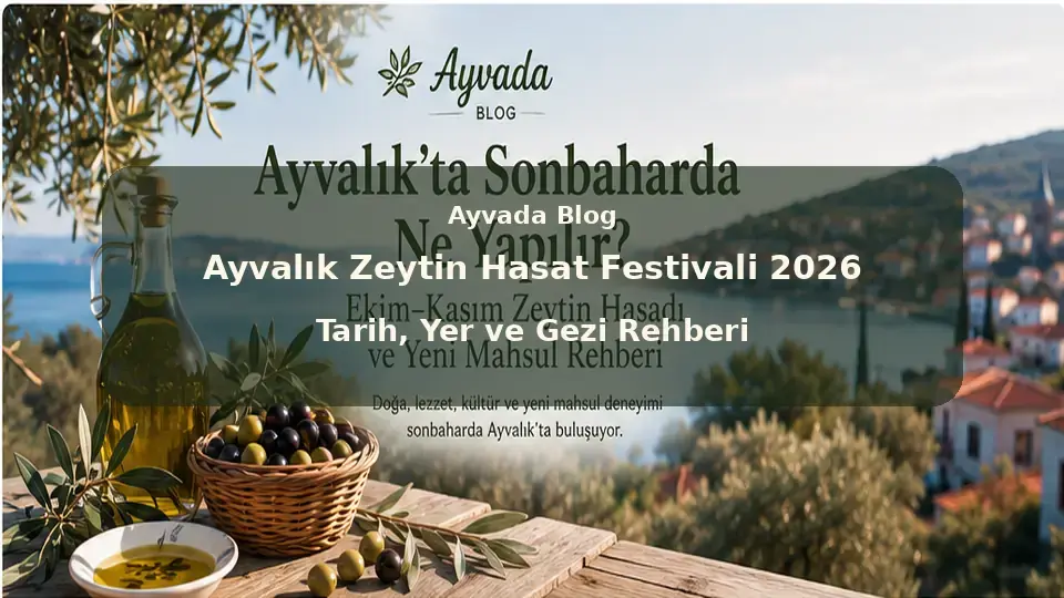 Ayvalık Zeytin Hasat Festivali 2026: Tarih, Yer ve Gezi Rehberi
