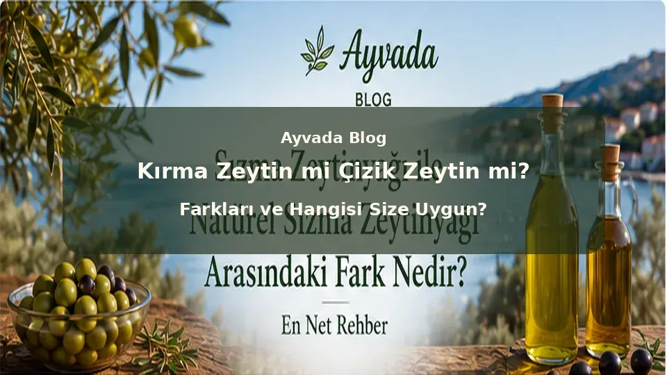 Kırma Zeytin mi Çizik Zeytin mi? Farkları ve Hangisi Size Uygun?