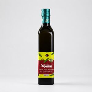 Ayvalık Soğuk Sıkım Natürel Sızma Zeytinyağı 500 ml – Kare Cam Şişe