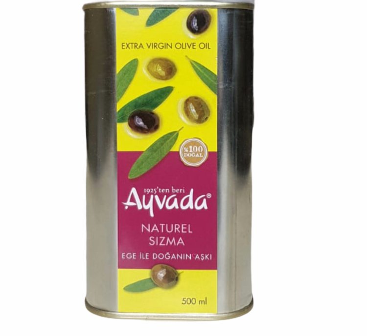 Ayvalık Soğuk Sıkım Natürel Sızma Zeytinyağı 500 Ml Teneke