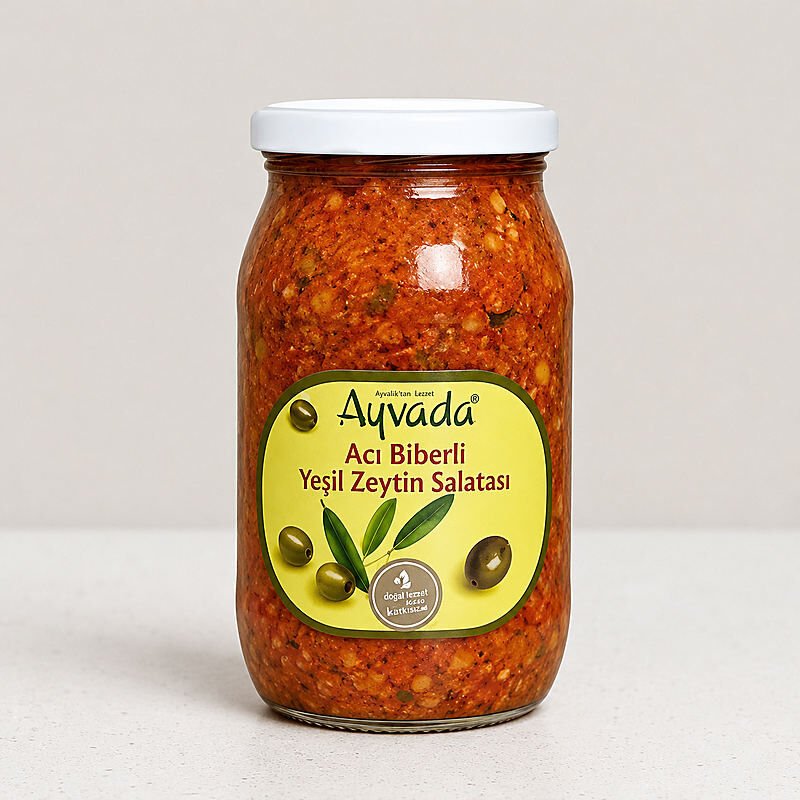 Acı Biberli Yeşil Zeytin Salatası 370 Gr