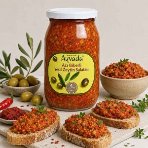 Acı Biberli Yeşil Zeytin Salatası 370 Gr