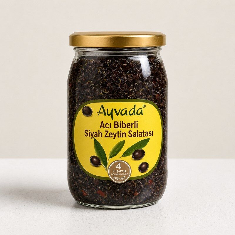Acı Biberli Siyah Zeytin Salatası 370 Gr