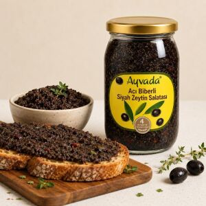 Acı Biberli Siyah Zeytin Salatası 370 Gr