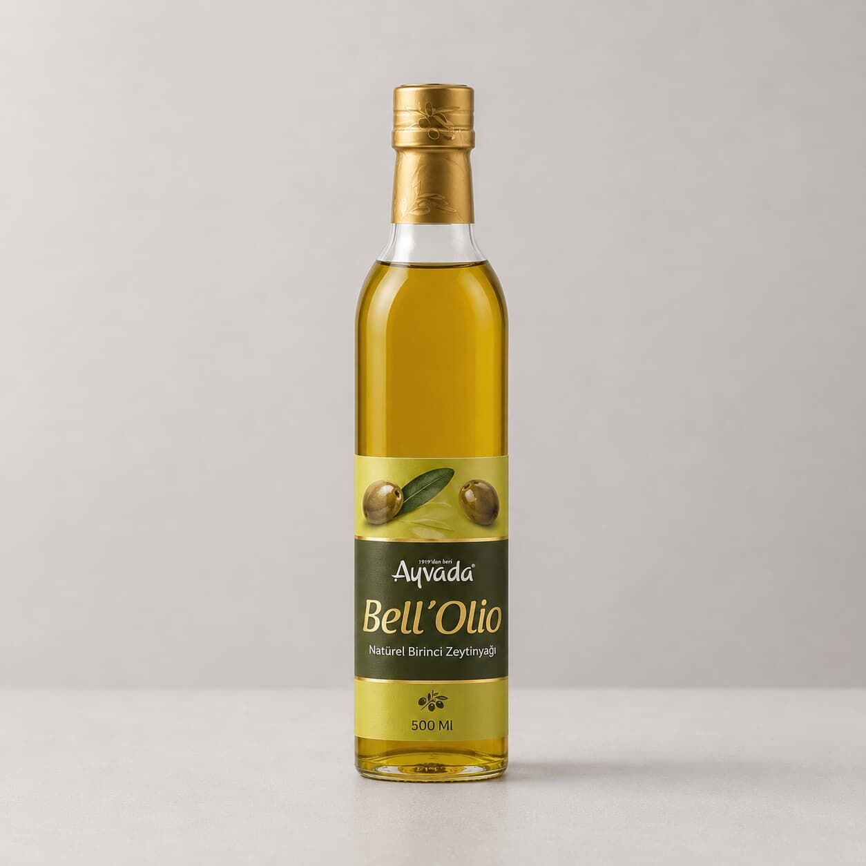 Ayvalık Soğuk Sıkım Natürel Birinci Zeytinyağı 500 ml Cam