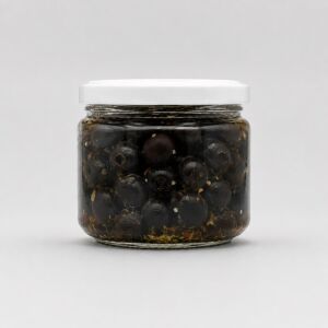 Kekikli Sarımsaklı Siyah Zeytin Tek Bahçe Ayvalık